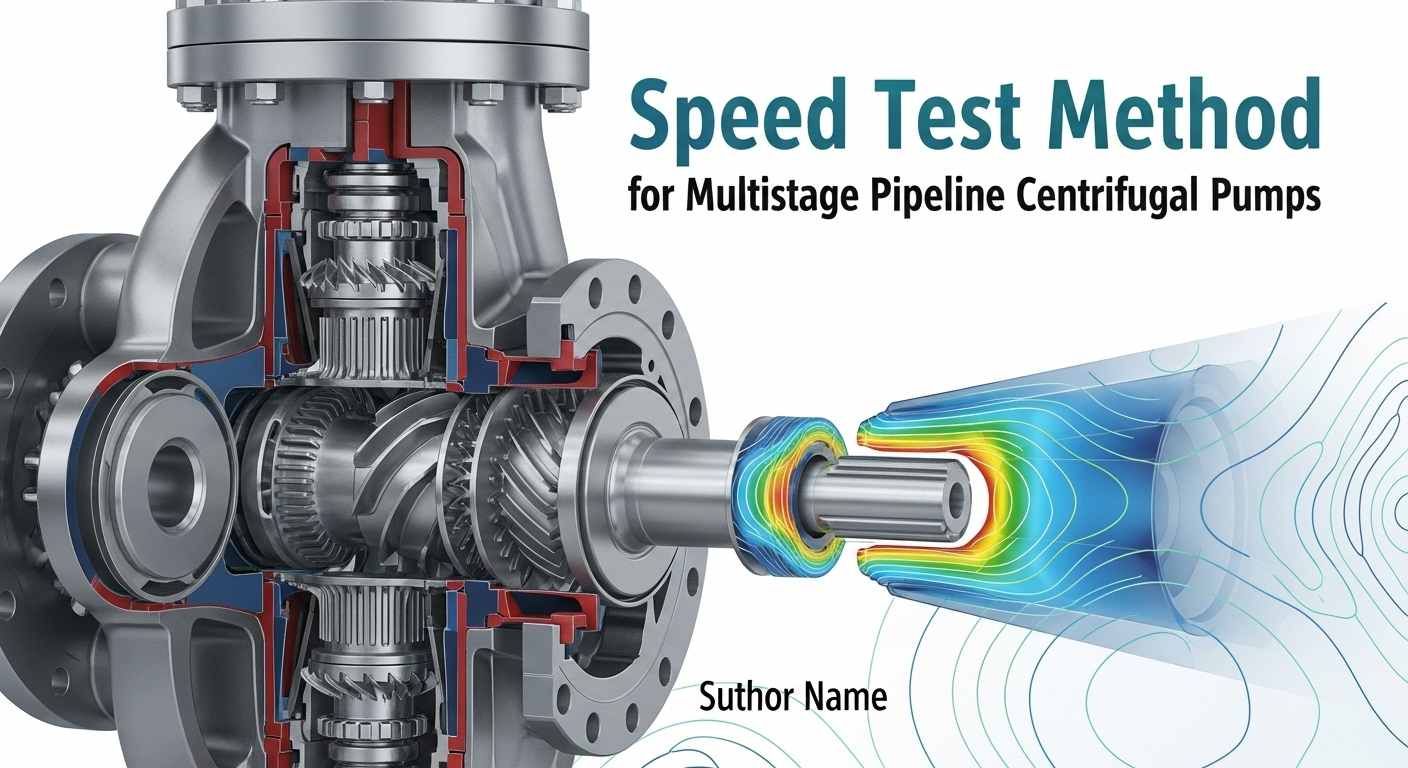 Multistage Pipeline Centrifugal Pumps များအတွက် မြန်နှုန်းစမ်းသပ်မှုနည်းလမ်း