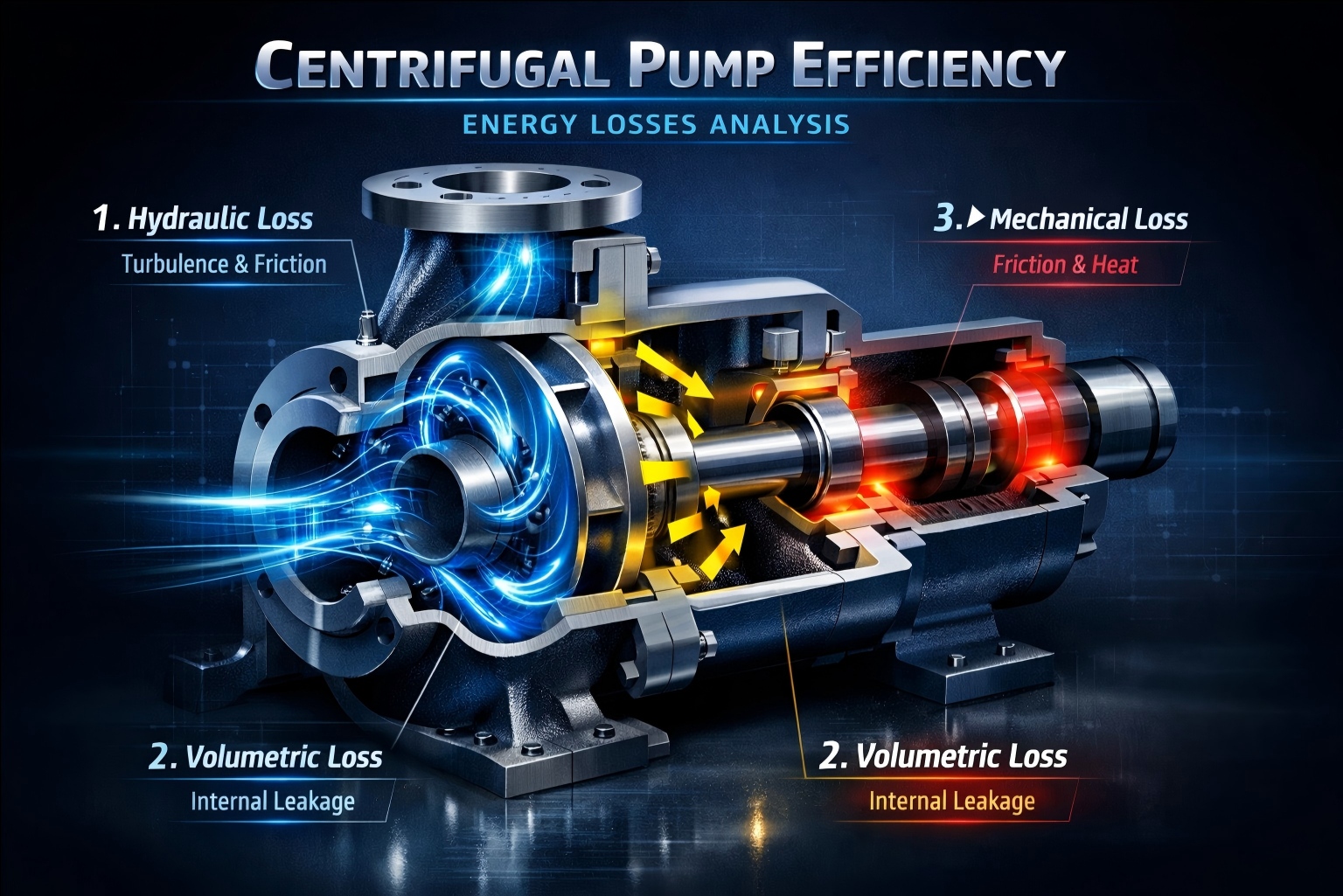 Hydraulic Loss၊ Volumetric Loss and Mechanical Loss of a Centrifugal Pump ကဘာလဲ။
