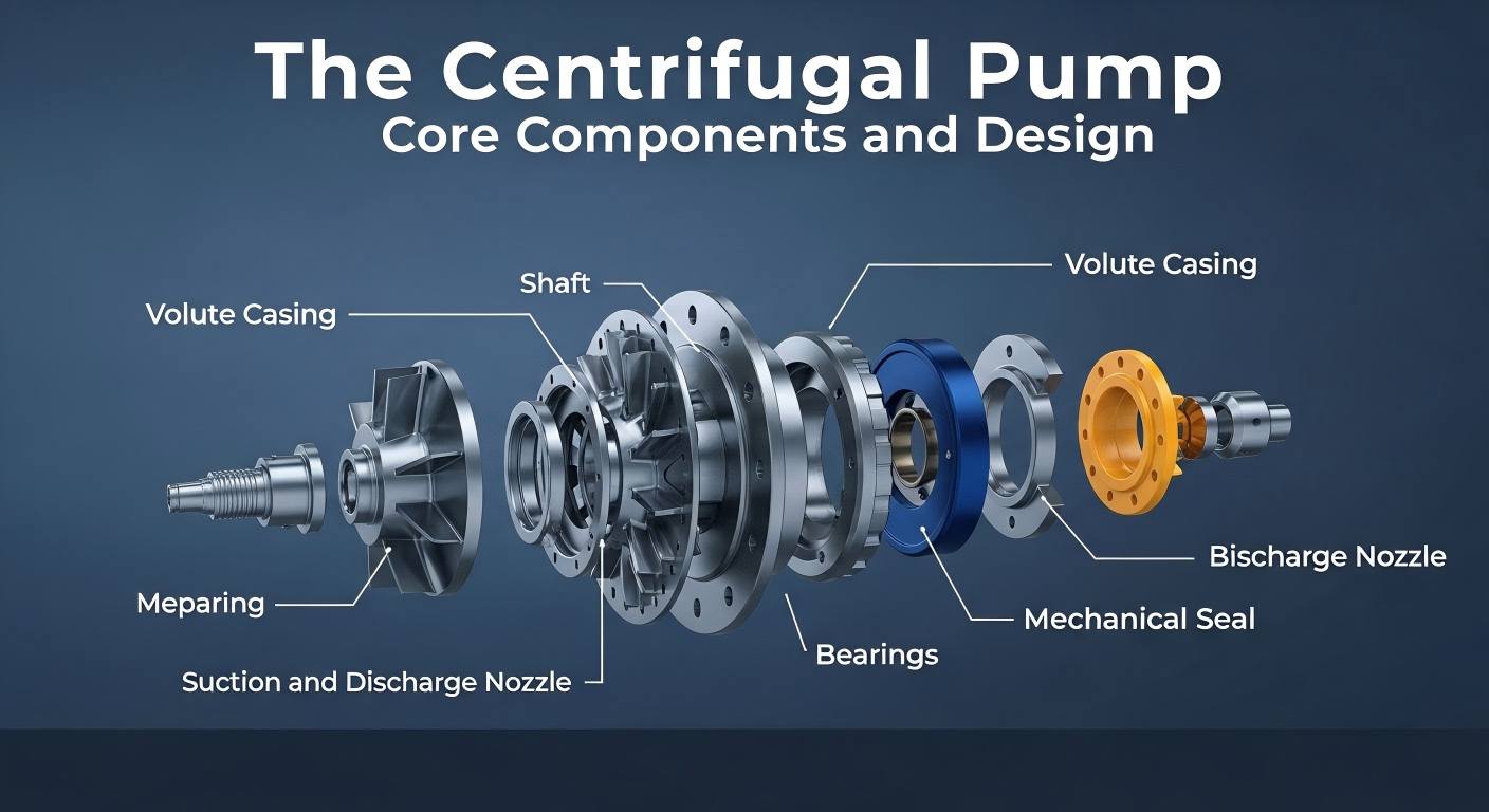 Centrifugal Pump ၏ အဓိက အစိတ်အပိုင်းများသည် အဘယ်နည်း။