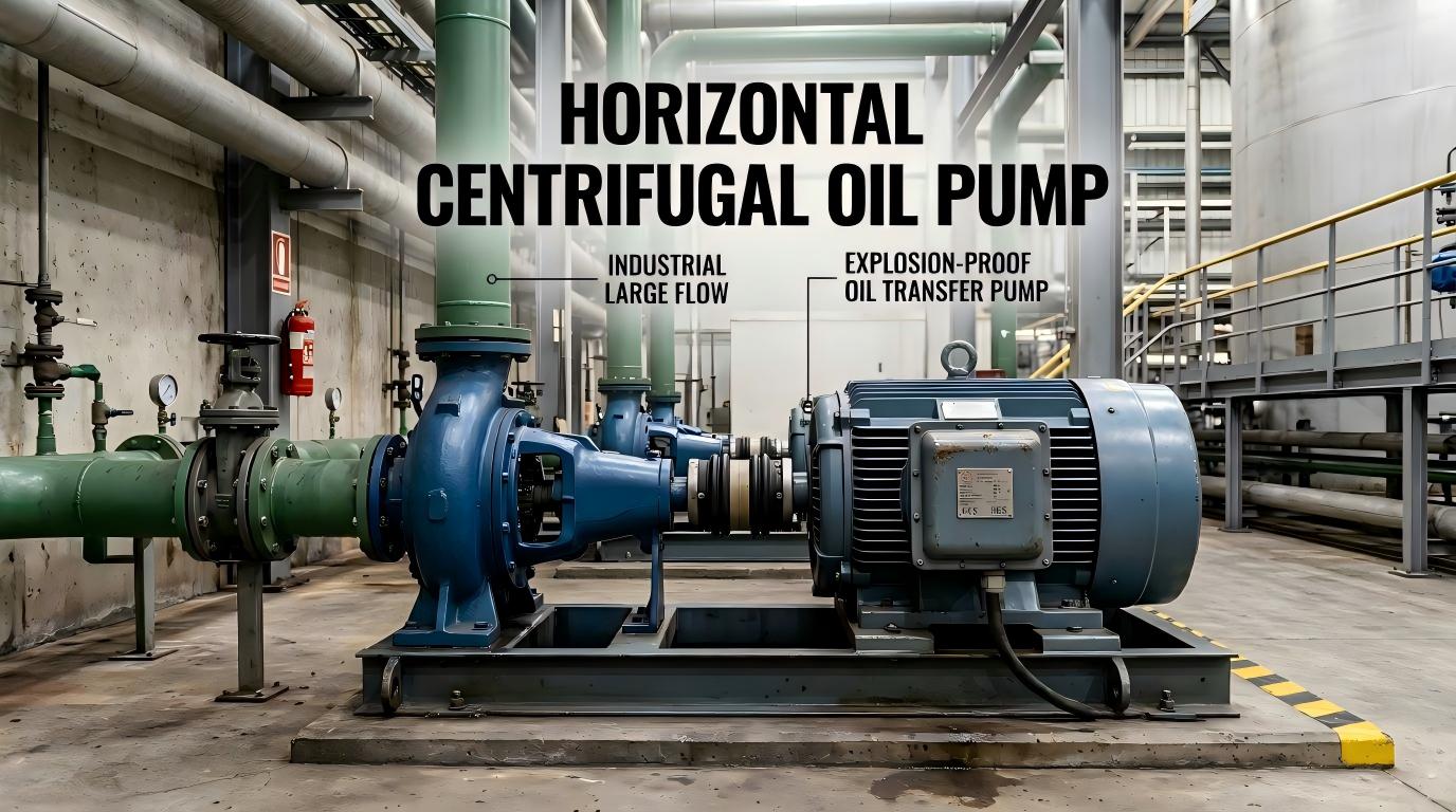 Horizontal Centrifugal Oil Pump သည် Industrial Large Flow Explosion-proof Oil Transfer Pump ဖြစ်သည်။