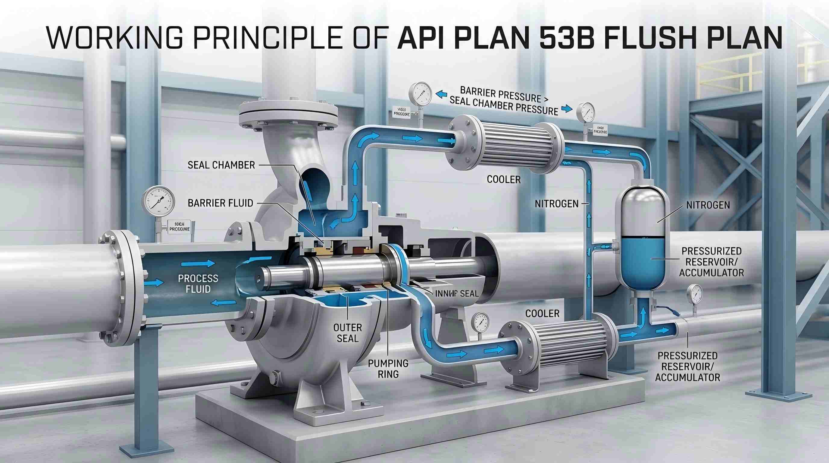 API PLAN 53B Flush Plan ၏ အလုပ်မူရင်း