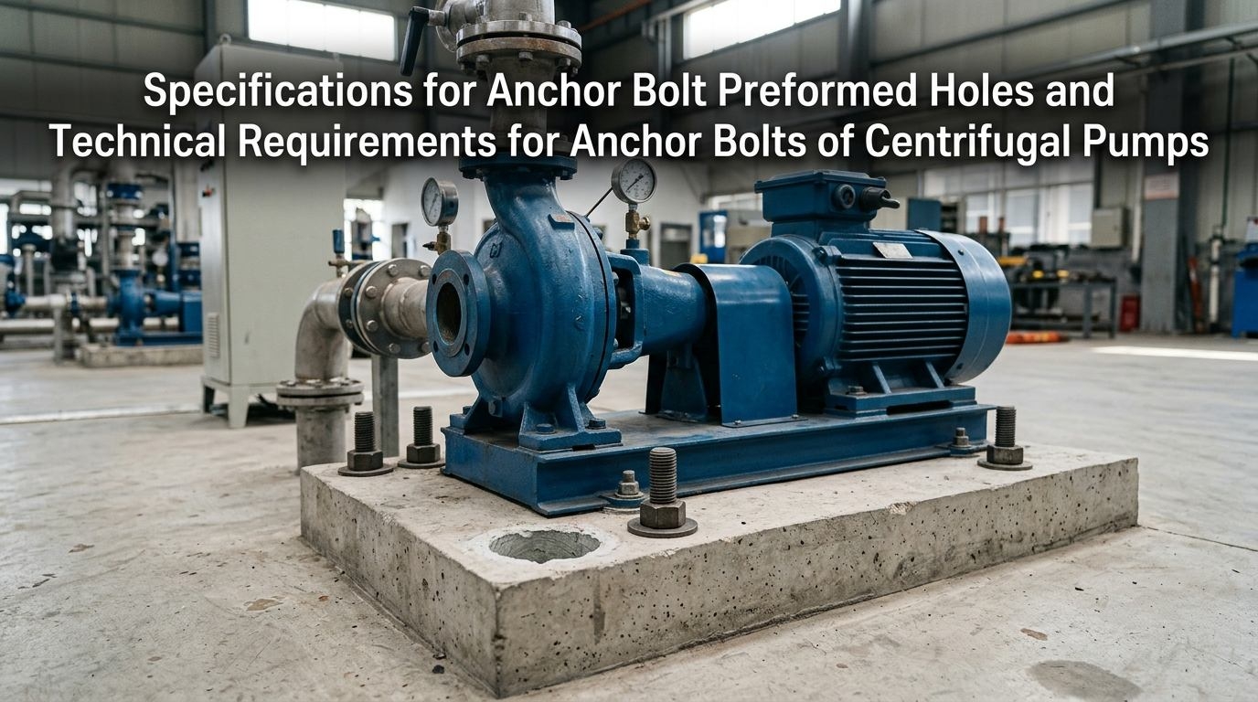 Anchor Bolt Preformed Holes အတွက် Specifications နှင့် Anchor Bolts ၏ Centrifugal Pumps များအတွက် နည်းပညာဆိုင်ရာ လိုအပ်ချက်များ