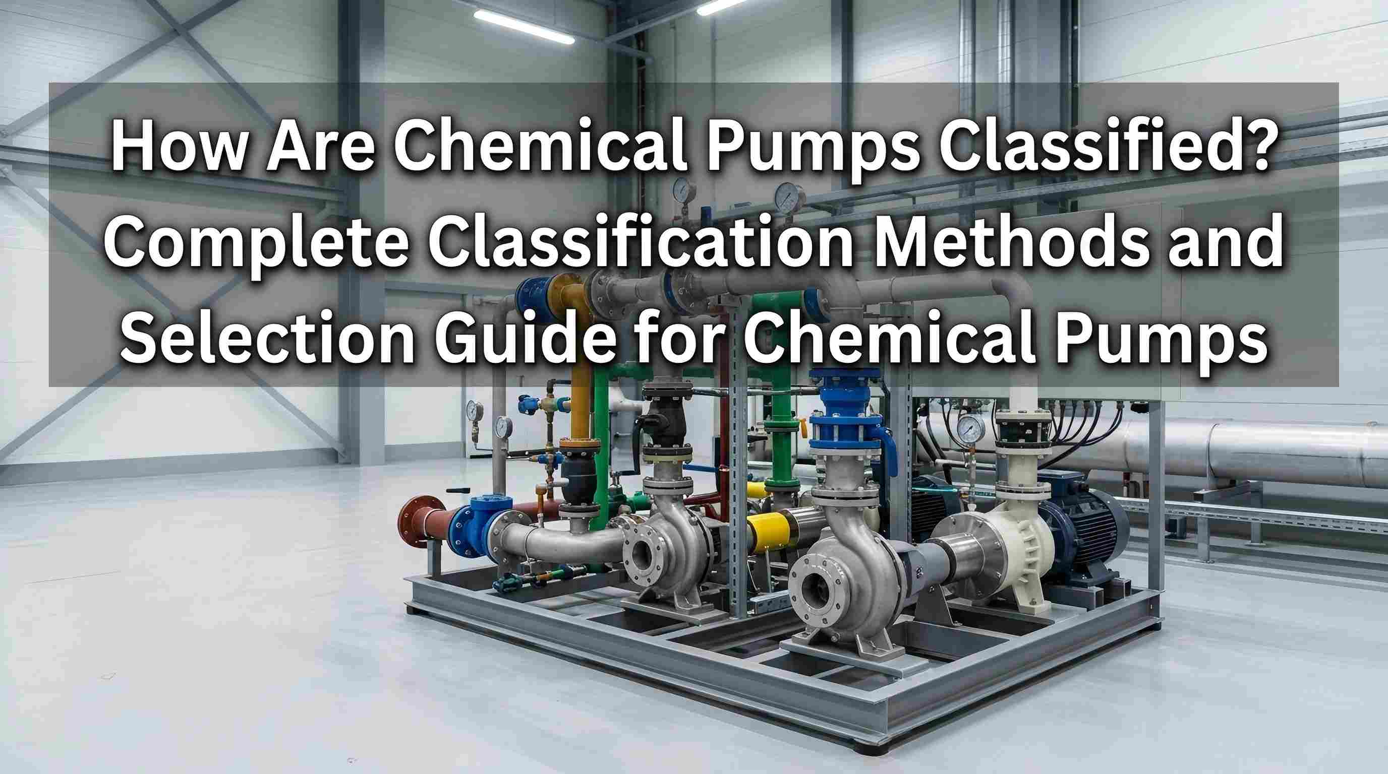 Chemical Pumps တွေကို ဘယ်လိုအမျိုးအစားခွဲခြားထားလဲ။ ဓာတုပန့်များအတွက် အမျိုးအစားခွဲနည်းများ နှင့် ရွေးချယ်ရေးလမ်းညွှန် အပြည့်အစုံ