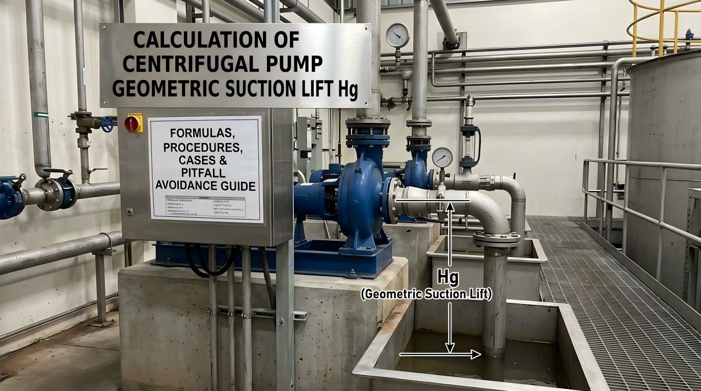 Centrifugal Pump ၏ Geometric Suction Lift Hg ကို တွက်ချက်ခြင်း- ဖော်မြူလာများ၊ လုပ်ထုံးလုပ်နည်းများ၊ အမှုကိစ္စများနှင့် Pitfall ရှောင်ရန်လမ်းညွှန်