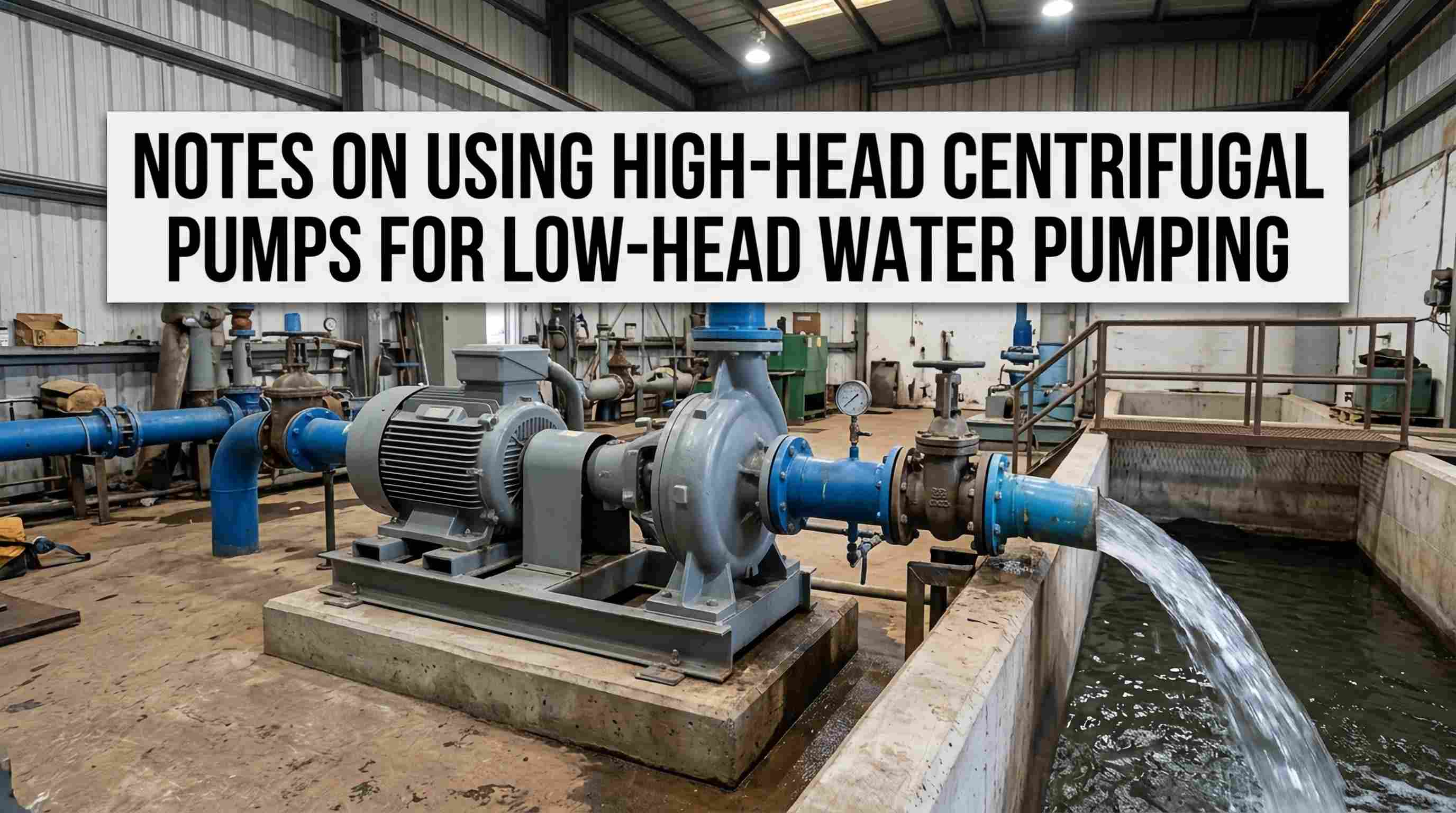 Low-Head Water Pumping အတွက် High-Head Centrifugal Pumps အသုံးပြုခြင်းဆိုင်ရာ မှတ်ချက်